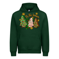 Forest Green 'tis the season christmas cake Urban Hoodie - Zillion Design Studio