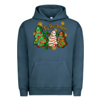 Pigment Midnight Navy 'tis the season christmas cake Urban Hoodie - Zillion Design Studio