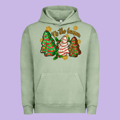 'tis The Season Christmas Cake Urban Hoodie Designed By Zillion Design Studio