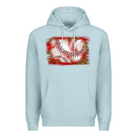 Blue Mist baseball background Premium Hoodie - texasbilliewilder