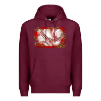 Burgundy baseball background Premium Hoodie - texasbilliewilder