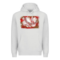 Dove Grey baseball background Premium Hoodie - texasbilliewilder