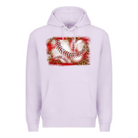 Lilac baseball background Premium Hoodie - texasbilliewilder