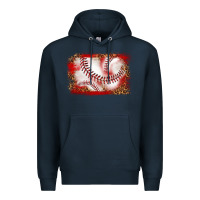 Navy baseball background Premium Hoodie - texasbilliewilder