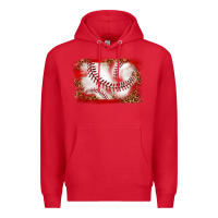 Red baseball background Premium Hoodie - texasbilliewilder