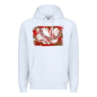 White baseball background Premium Hoodie - texasbilliewilder