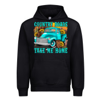 Black country roads take me home western Urban Hoodie - texasbilliewilder