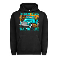Pigment Black country roads take me home western Urban Hoodie - texasbilliewilder