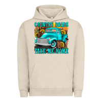 Pigment French Oak country roads take me home western Urban Hoodie - texasbilliewilder