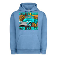 Pigment Pebble Blue country roads take me home western Urban Hoodie - texasbilliewilder