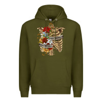 Army Green Kinda Emotionless Kinda Emotional Skeleton Premium Hoodie - RanaPortraitStore