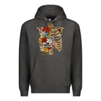 Charcoal Heather Kinda Emotionless Kinda Emotional Skeleton Premium Hoodie - RanaPortraitStore