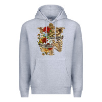 Heather Grey Kinda Emotionless Kinda Emotional Skeleton Premium Hoodie - RanaPortraitStore