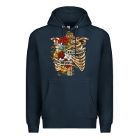 Navy Kinda Emotionless Kinda Emotional Skeleton Premium Hoodie - RanaPortraitStore