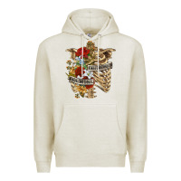 Oatmeal Heather Kinda Emotionless Kinda Emotional Skeleton Premium Hoodie - RanaPortraitStore