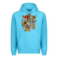Ocean Blue Kinda Emotionless Kinda Emotional Skeleton Premium Hoodie - RanaPortraitStore