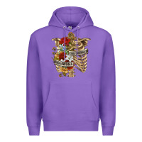Purple Kinda Emotionless Kinda Emotional Skeleton Premium Hoodie - RanaPortraitStore