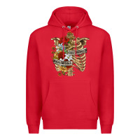 Red Kinda Emotionless Kinda Emotional Skeleton Premium Hoodie - RanaPortraitStore
