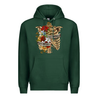 Sports Green Kinda Emotionless Kinda Emotional Skeleton Premium Hoodie - RanaPortraitStore