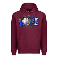 Burgundy for the love of the game volleyball Premium Hoodie - Zillion Design Studio