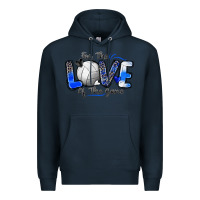 Navy for the love of the game volleyball Premium Hoodie - Zillion Design Studio