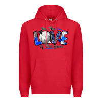 Red for the love of the game volleyball Premium Hoodie - Zillion Design Studio