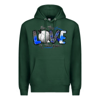 Sports Green for the love of the game volleyball Premium Hoodie - Zillion Design Studio