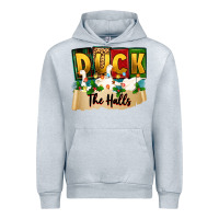 Heather Grey christmas duck the halls Urban Hoodie - Zillion Design Studio