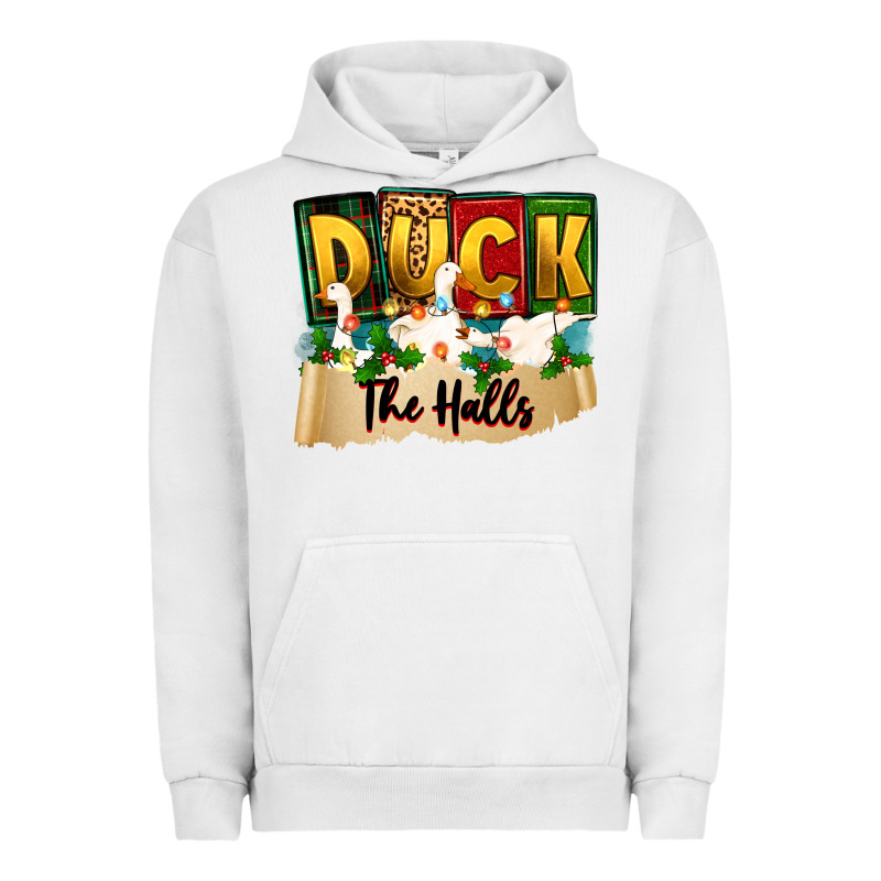 Christmas Duck The Halls Urban Hoodie by Zillion Design Studio | Teevron