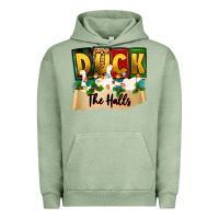 Pigment Oil Green christmas duck the halls Urban Hoodie - Zillion Design Studio