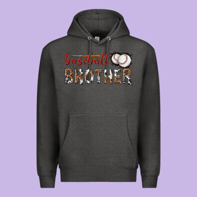 Baseball Brother With Leopard Premium Hoodie Designed By Texasbilliewilder