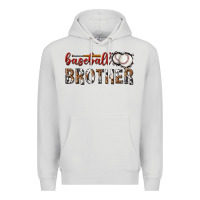 Dove Grey baseball brother with leopard Premium Hoodie - texasbilliewilder