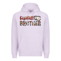 Lilac baseball brother with leopard Premium Hoodie - texasbilliewilder