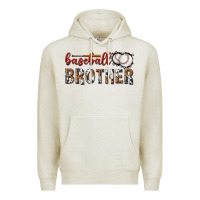 Oatmeal Heather baseball brother with leopard Premium Hoodie - texasbilliewilder