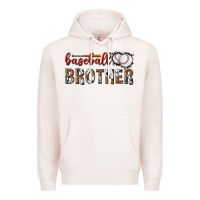 Pale Pink baseball brother with leopard Premium Hoodie - texasbilliewilder