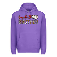 Purple baseball brother with leopard Premium Hoodie - texasbilliewilder