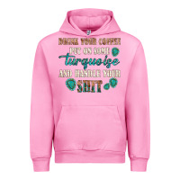 Fuchsia Pink drink your coffee and handle your shit Urban Hoodie - texasbilliewilder