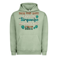 Pigment Oil Green drink your coffee and handle your shit Urban Hoodie - texasbilliewilder
