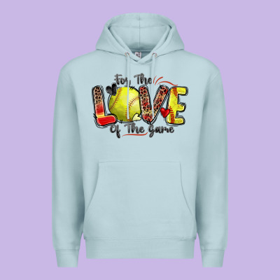 For The Love Of The Game Softball Premium Hoodie Designed By Zillion Design Studio