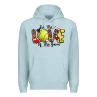 Blue Mist for the love of the game softball Premium Hoodie - Zillion Design Studio