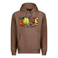 Chestnut for the love of the game softball Premium Hoodie - Zillion Design Studio