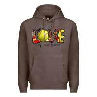 Coffee for the love of the game softball Premium Hoodie - Zillion Design Studio
