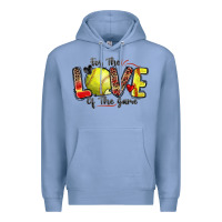 Colony Blue for the love of the game softball Premium Hoodie - Zillion Design Studio