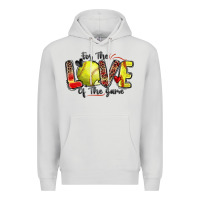 Dove Grey for the love of the game softball Premium Hoodie - Zillion Design Studio