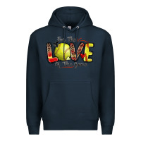 Navy for the love of the game softball Premium Hoodie - Zillion Design Studio