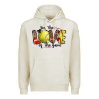 Oatmeal Heather for the love of the game softball Premium Hoodie - Zillion Design Studio