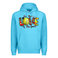 Ocean Blue for the love of the game softball Premium Hoodie - Zillion Design Studio