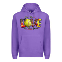 Purple for the love of the game softball Premium Hoodie - Zillion Design Studio
