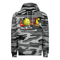 Slate Camo for the love of the game softball Premium Hoodie - Zillion Design Studio