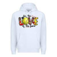 White for the love of the game softball Premium Hoodie - Zillion Design Studio